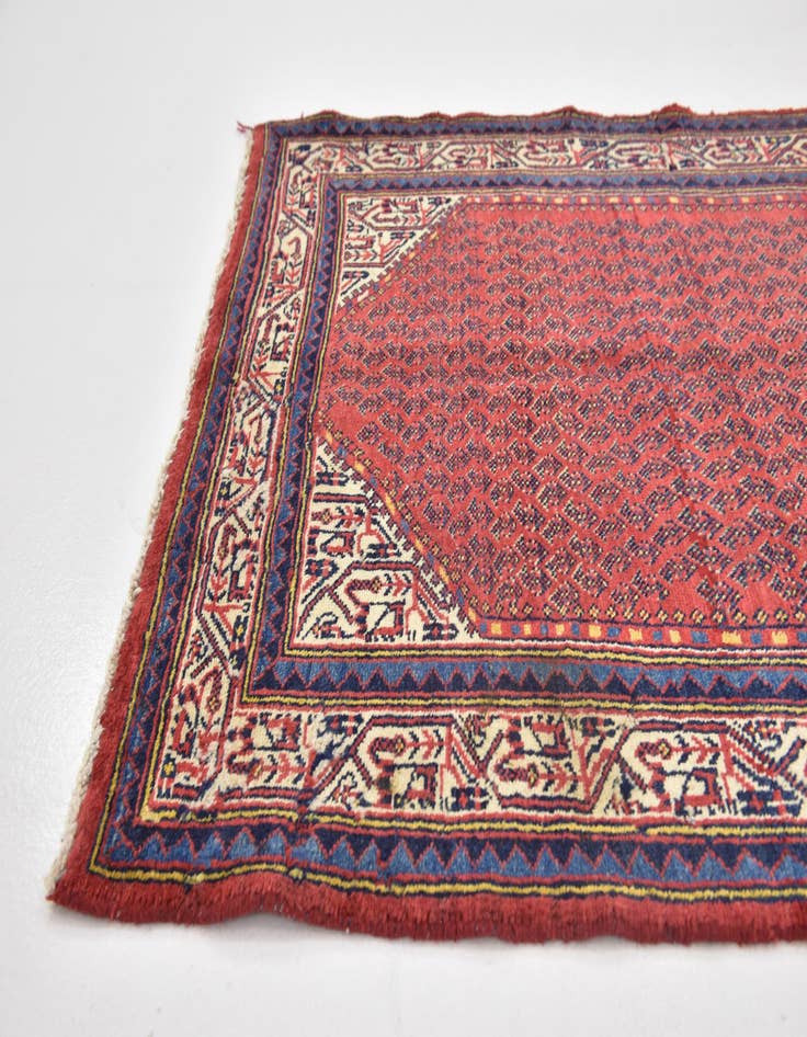 Detail image of 3' 6 x 10' Hand Knotted Botemir Persian Wool Runner Rug