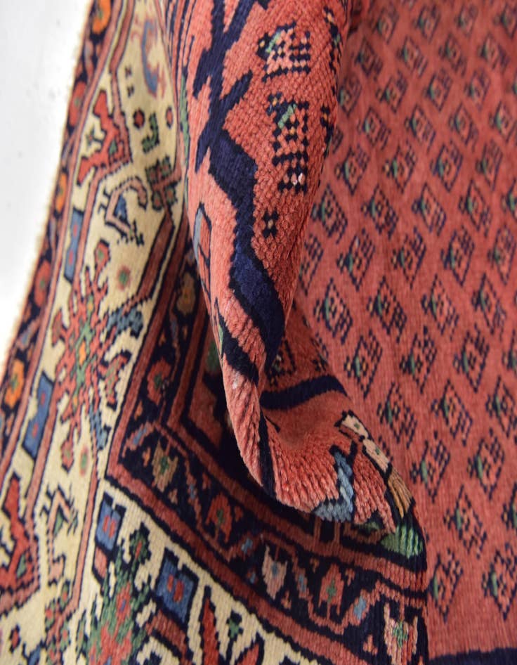 Detail image of  4' 2 x 9' 6  Hand Knotted Botemir Persian Wool Runner Rug