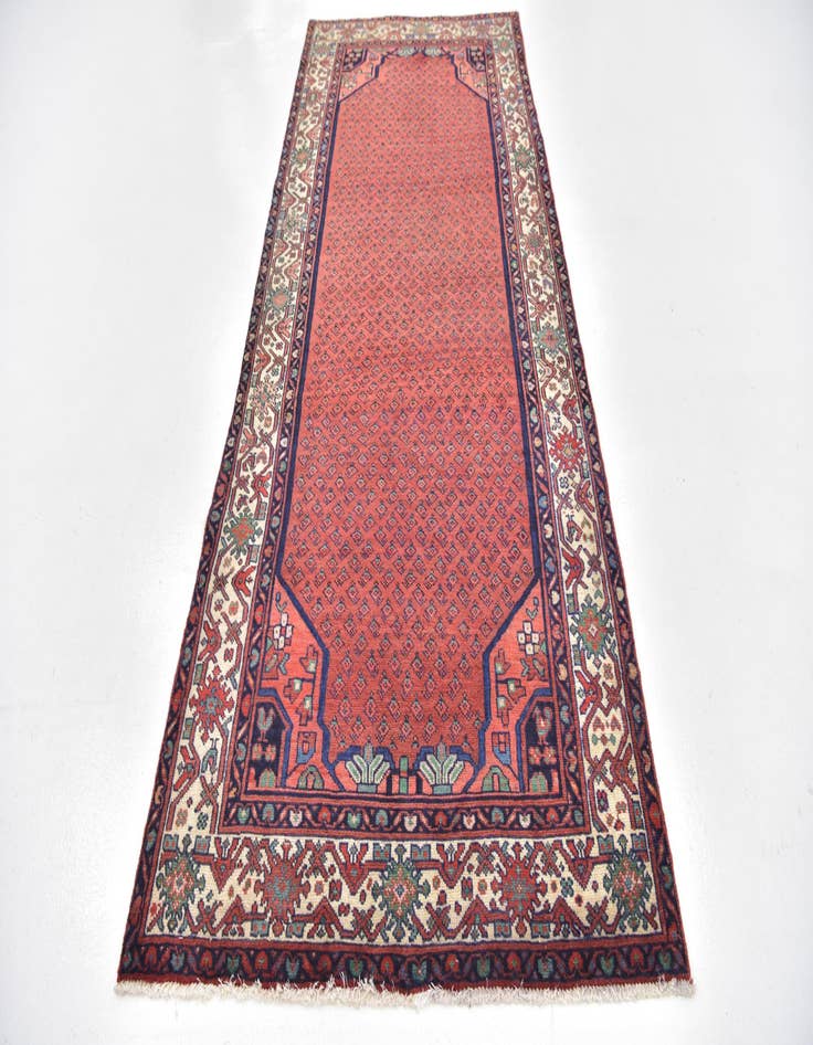 Detail image of  4' 2 x 9' 6  Hand Knotted Botemir Persian Wool Runner Rug