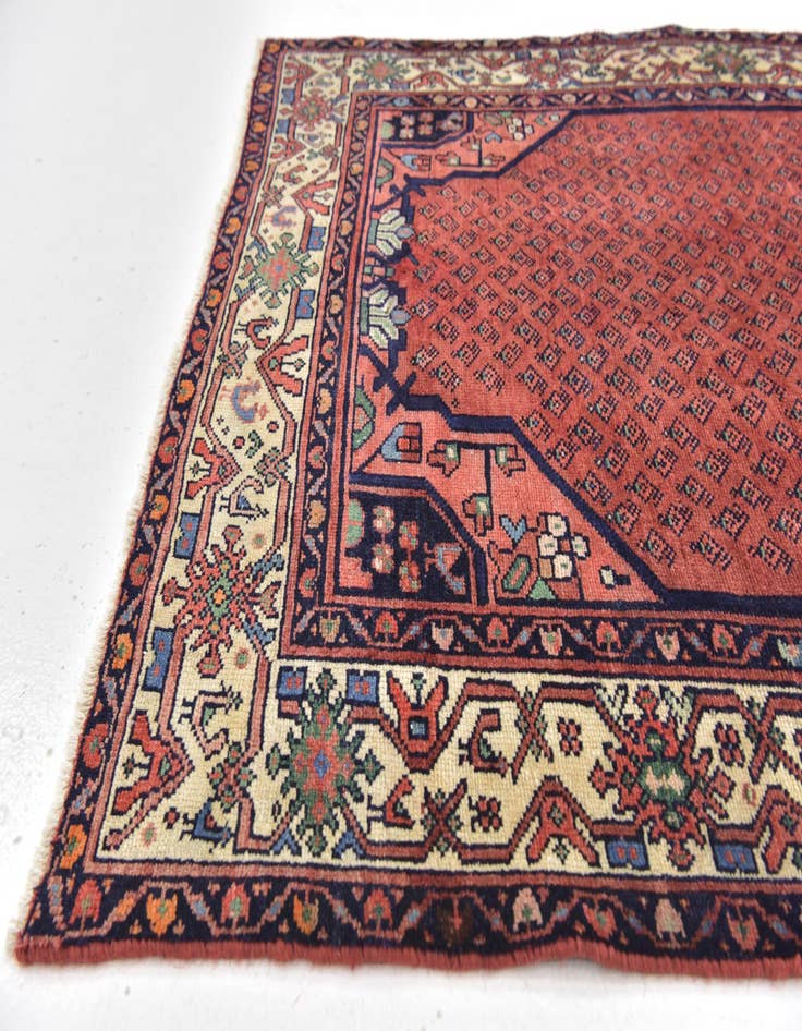 Detail image of  4' 2 x 9' 6  Hand Knotted Botemir Persian Wool Runner Rug