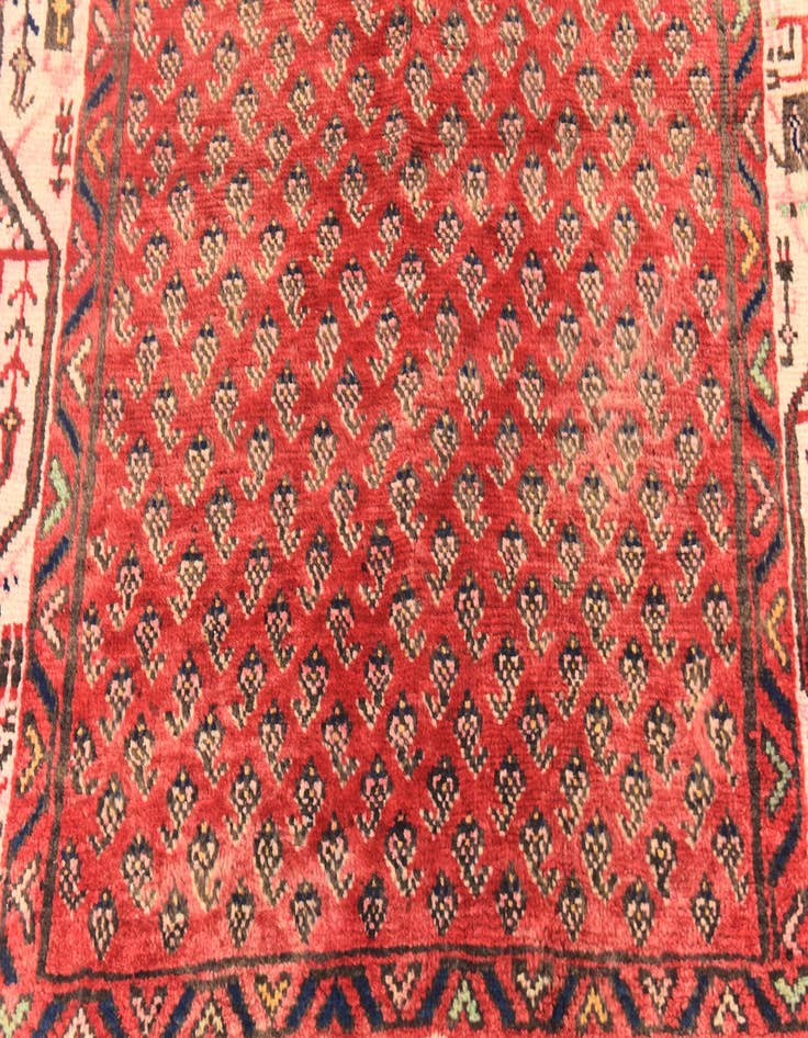 Detail image of  3' 7 x 10' 4  Hand Knotted Botemir Persian Wool Runner Rug