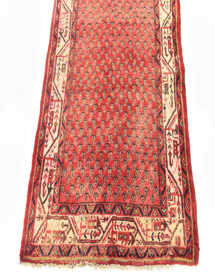 Detail image of  3' 7 x 10' 4  Hand Knotted Botemir Persian Wool Runner Rug