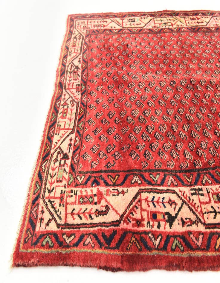 Detail image of  3' 7 x 10' 4  Hand Knotted Botemir Persian Wool Runner Rug