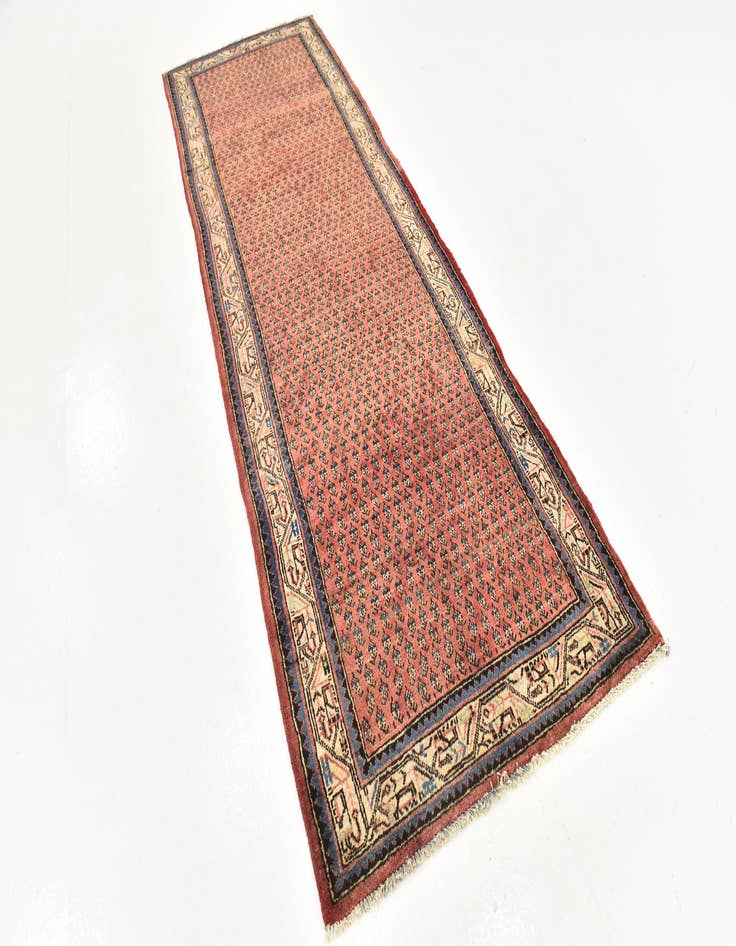 Detail image of 3' 6 x 10' 3 Hand Knotted Botemir Persian Wool Runner Rug