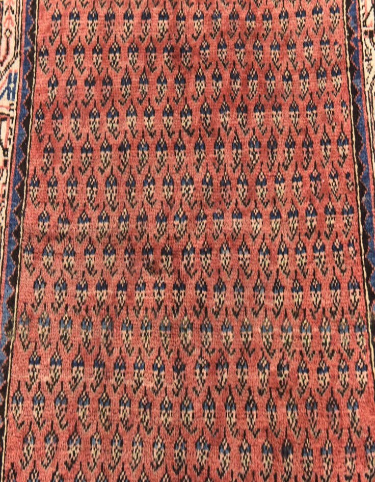 Detail image of 3' 6 x 10' 3 Hand Knotted Botemir Persian Wool Runner Rug