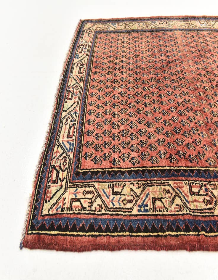 Detail image of 3' 6 x 10' 3 Hand Knotted Botemir Persian Wool Runner Rug