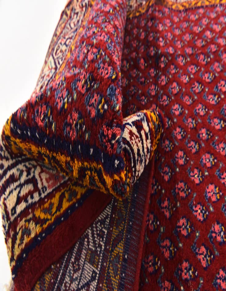 Detail image of  3' 10 x 9' 6  Hand Knotted Botemir Persian Wool Runner Rug