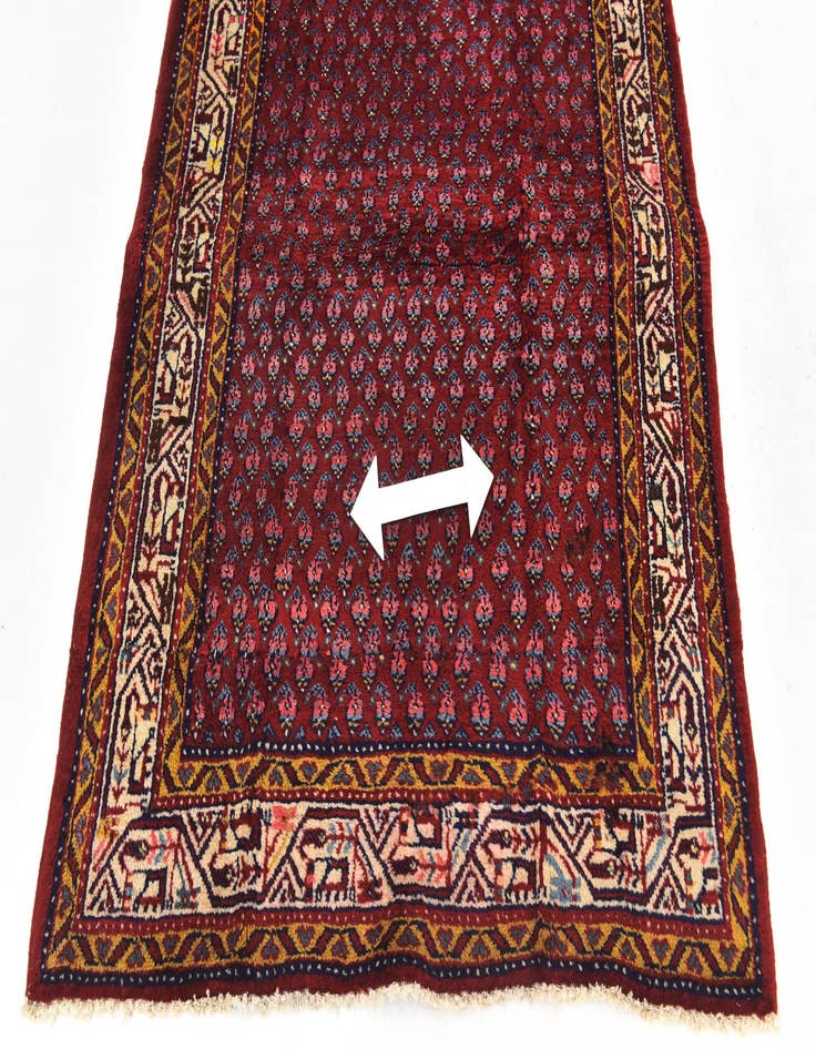 Detail image of  3' 10 x 9' 6  Hand Knotted Botemir Persian Wool Runner Rug