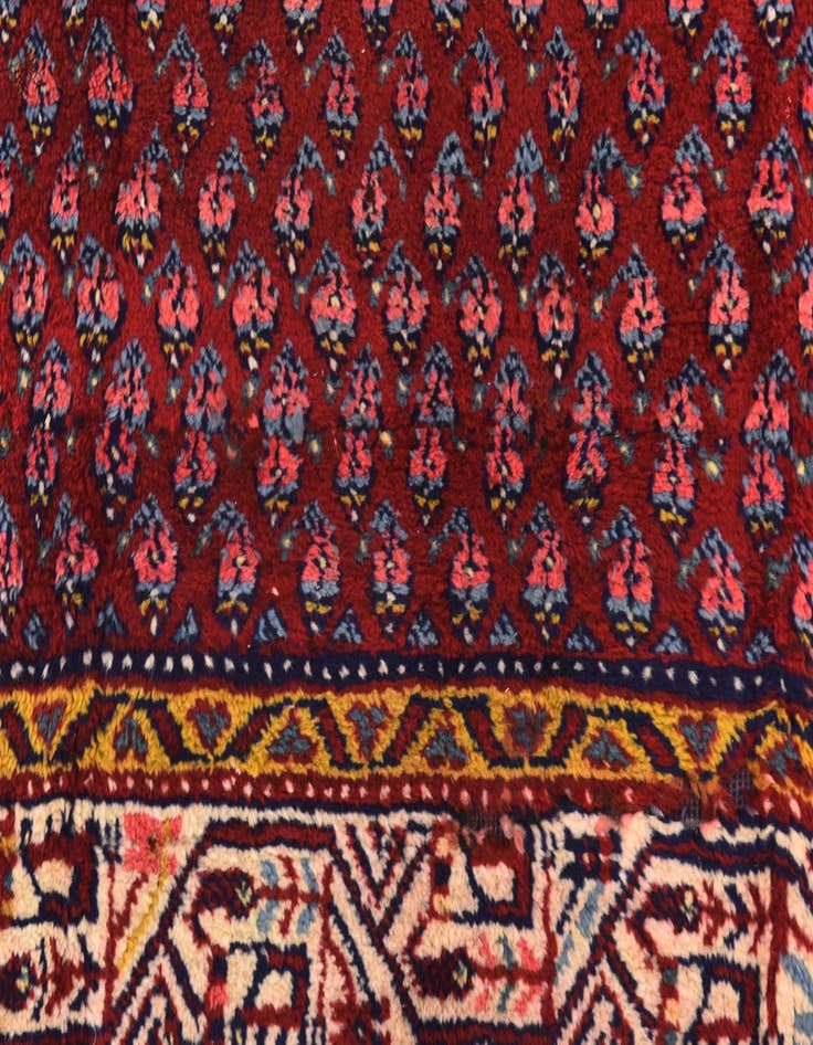 Detail image of  3' 10 x 9' 6  Hand Knotted Botemir Persian Wool Runner Rug