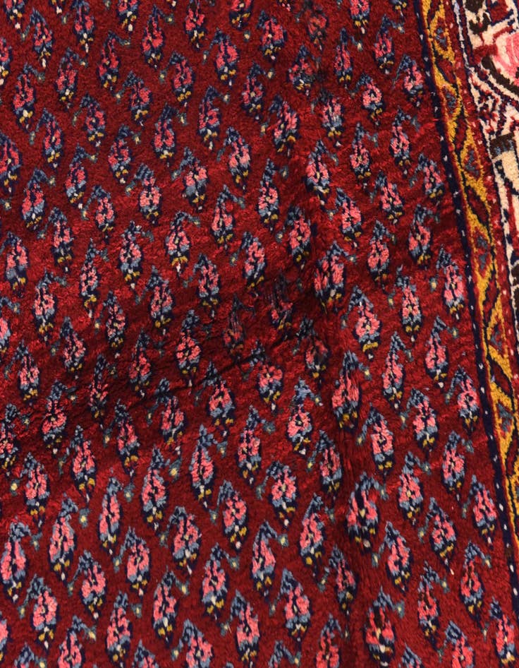 Detail image of  3' 10 x 9' 6  Hand Knotted Botemir Persian Wool Runner Rug