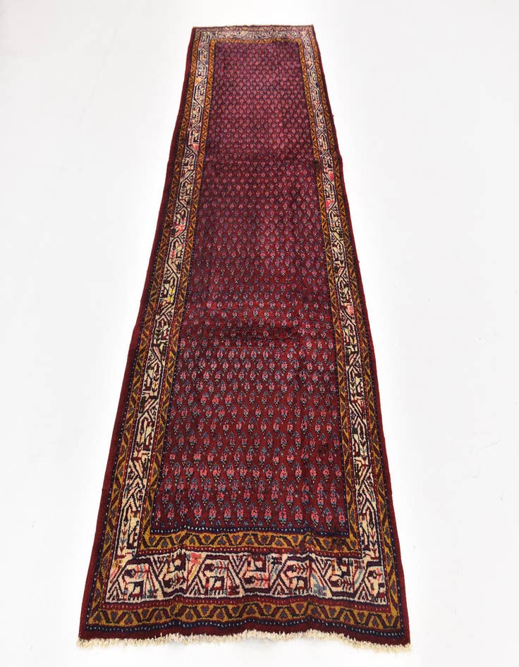 Detail image of  3' 10 x 9' 6  Hand Knotted Botemir Persian Wool Runner Rug