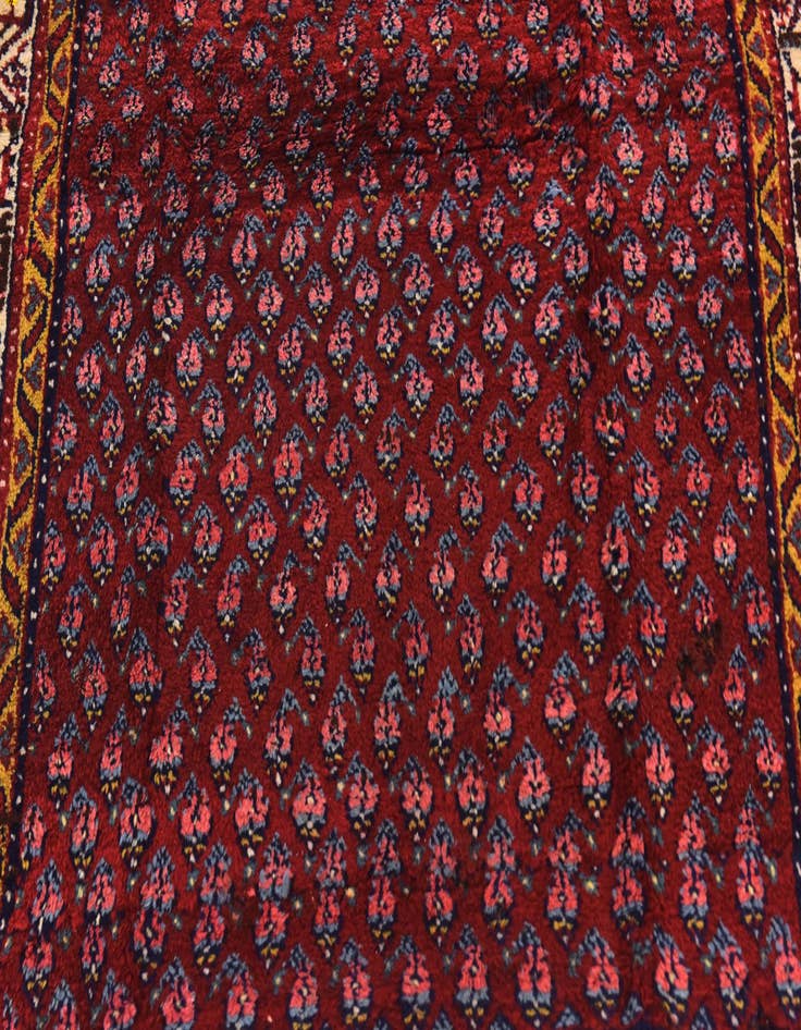 Detail image of  3' 10 x 9' 6  Hand Knotted Botemir Persian Wool Runner Rug