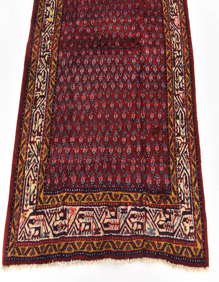 Detail image of  3' 10 x 9' 6  Hand Knotted Botemir Persian Wool Runner Rug