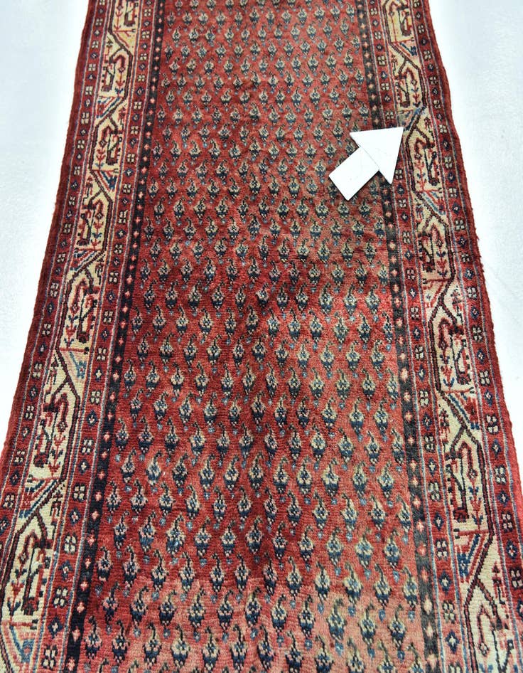 Detail image of  3' 7 x 9' 10  Hand Knotted Botemir Persian Wool Runner Rug