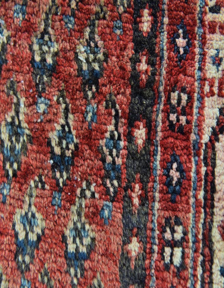 Detail image of  3' 7 x 9' 10  Hand Knotted Botemir Persian Wool Runner Rug