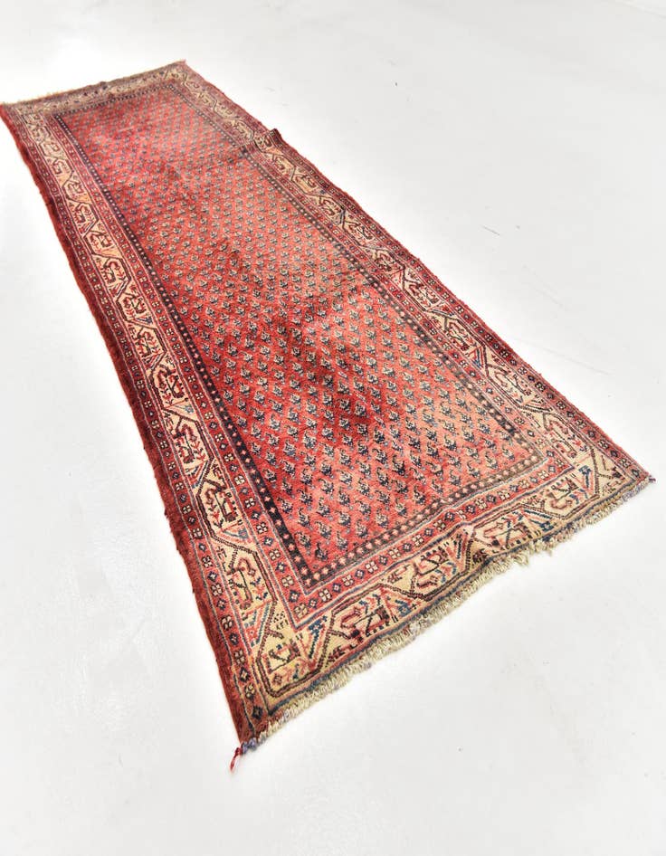 Detail image of  3' 7 x 9' 10  Hand Knotted Botemir Persian Wool Runner Rug