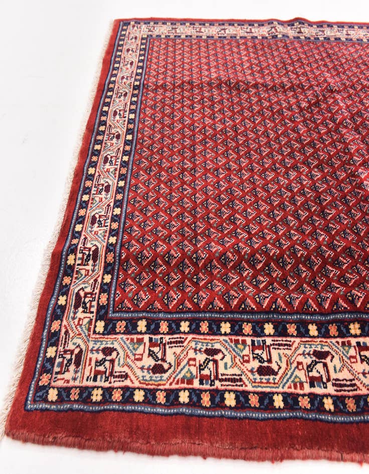 Detail image of  4' 4 x 10' 3  Hand Knotted Botemir Persian Wool Runner Rug