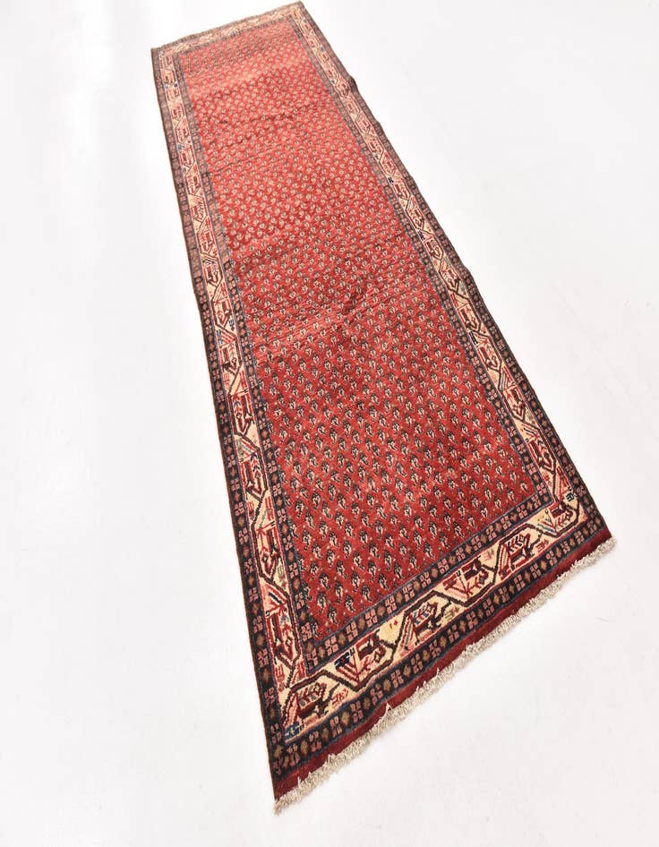 Detail image of  4' 3 x 10' 8  Hand Knotted Botemir Persian Wool Runner Rug