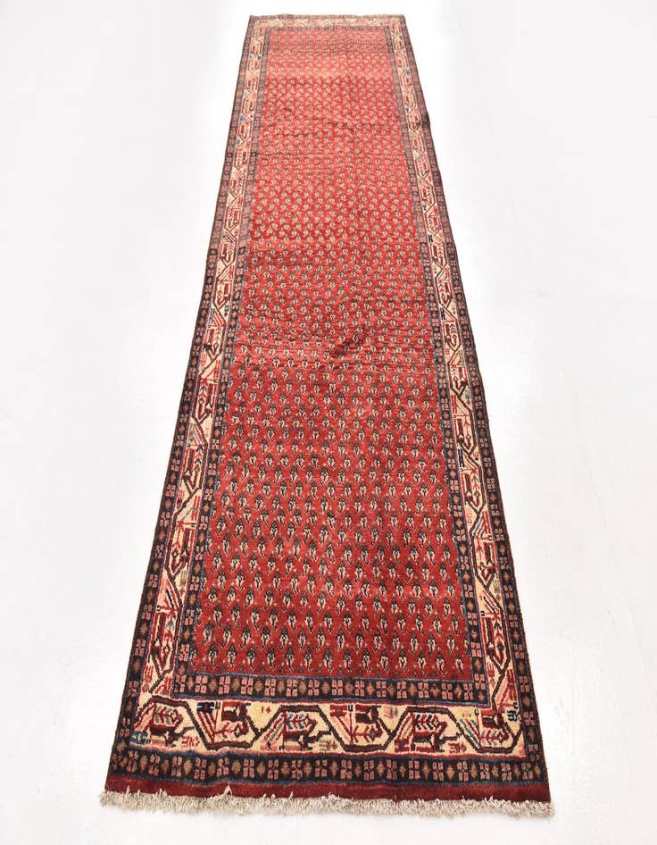 Detail image of  4' 3 x 10' 8  Hand Knotted Botemir Persian Wool Runner Rug