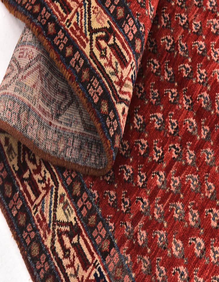 Detail image of  4' 3 x 10' 8  Hand Knotted Botemir Persian Wool Runner Rug