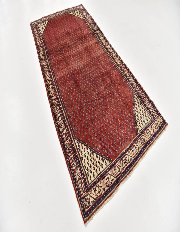 Detail image of  4' 10 x 9' 6  Hand Knotted Botemir Persian Wool Runner Rug