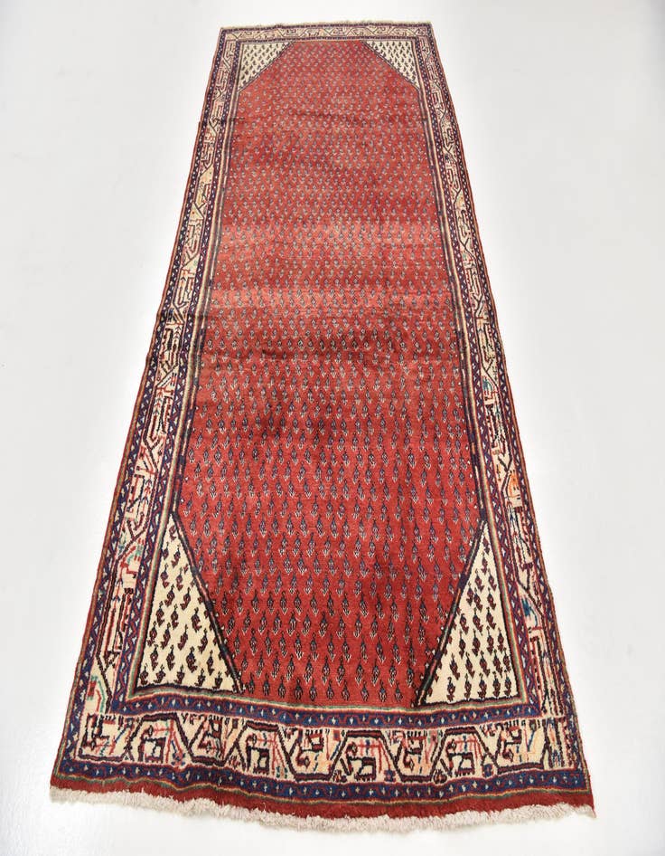 Detail image of  4' 10 x 9' 6  Hand Knotted Botemir Persian Wool Runner Rug