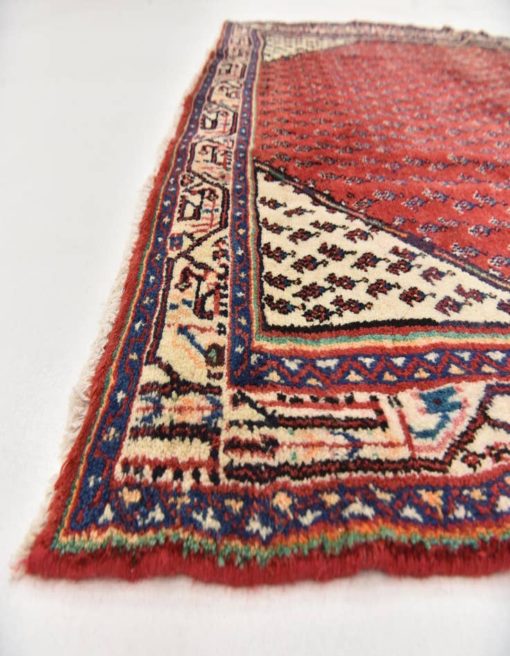 Detail image of  4' 10 x 9' 6  Hand Knotted Botemir Persian Wool Runner Rug