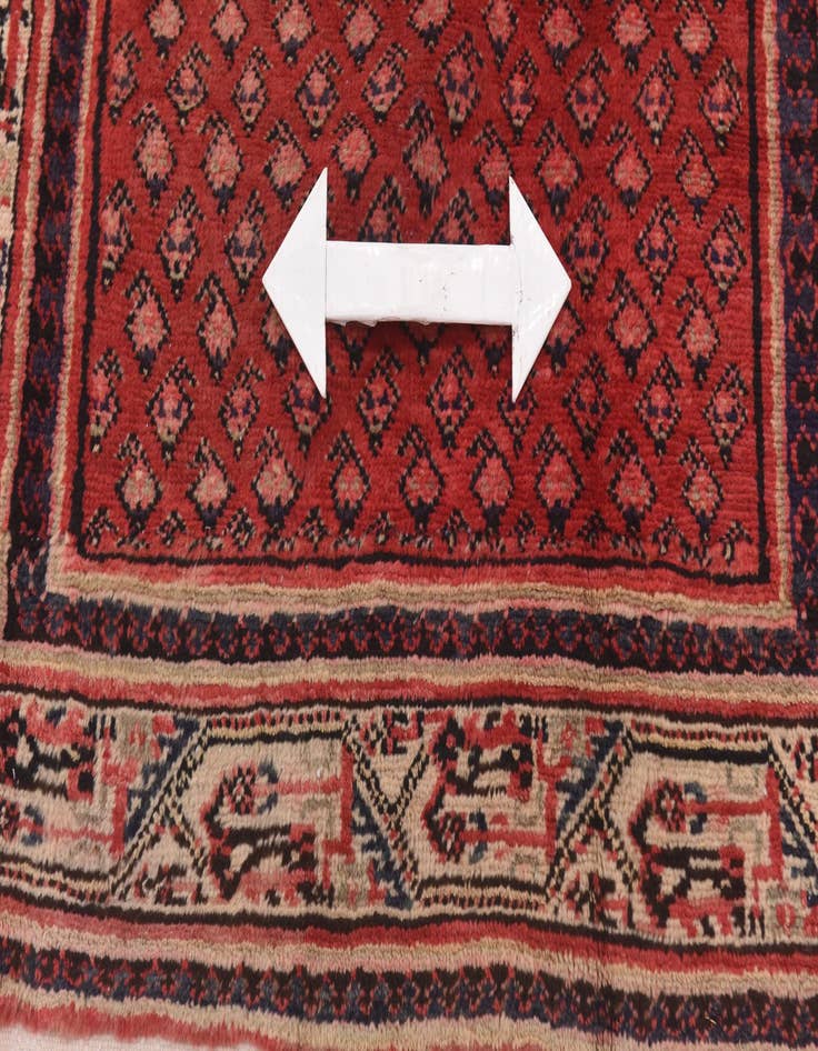 Detail image of  3' 6 x 10' 3  Hand Knotted Botemir Persian Wool Runner Rug