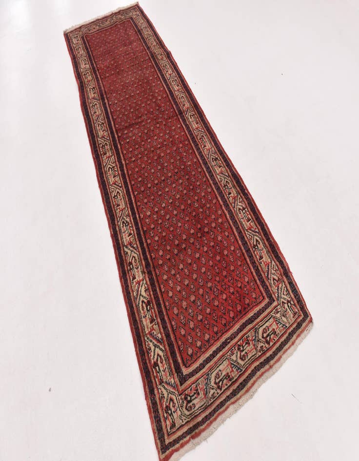 Detail image of  3' 6 x 10' 3  Hand Knotted Botemir Persian Wool Runner Rug