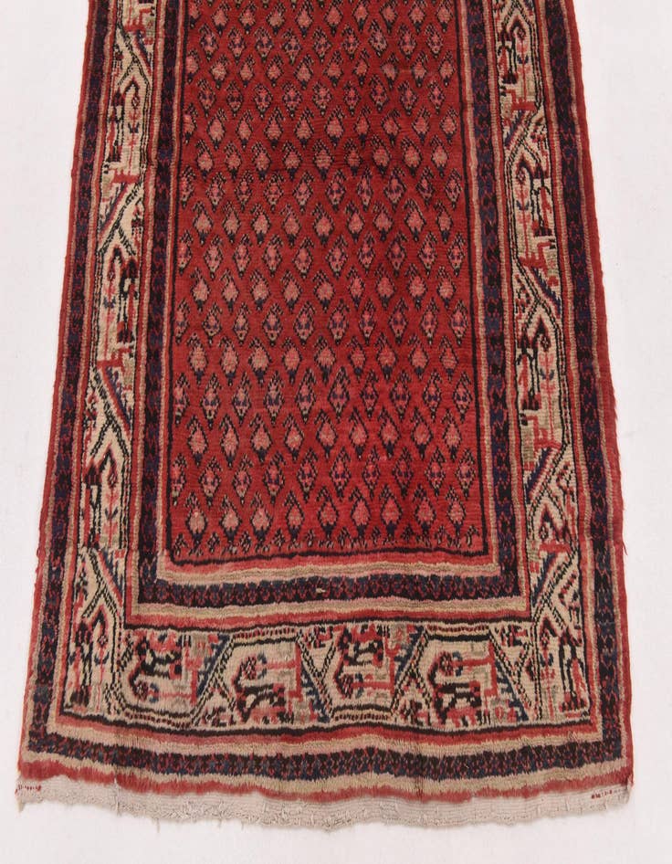 Detail image of  3' 6 x 10' 3  Hand Knotted Botemir Persian Wool Runner Rug