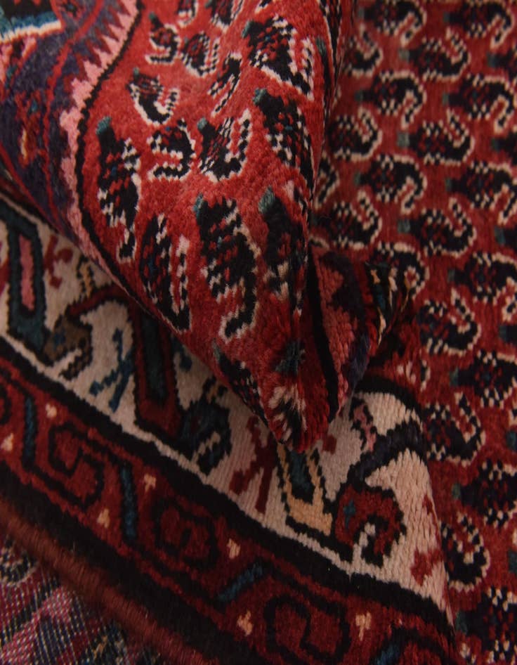 Detail image of  4' 2 x 9' 6  Hand Knotted Botemir Persian Wool Runner Rug