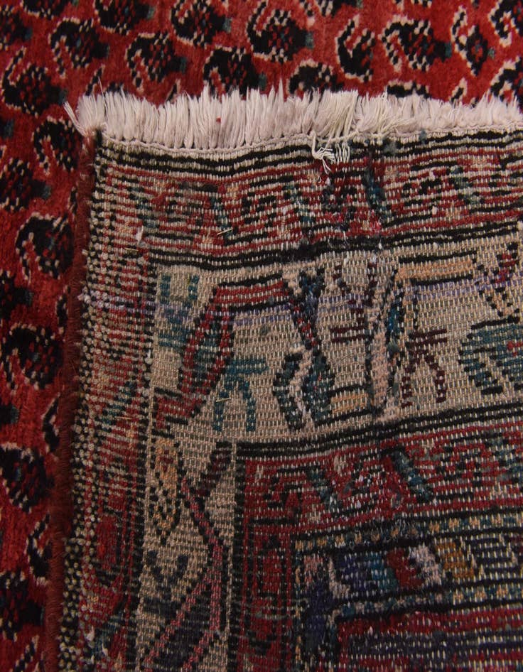 Detail image of  4' 2 x 9' 6  Hand Knotted Botemir Persian Wool Runner Rug