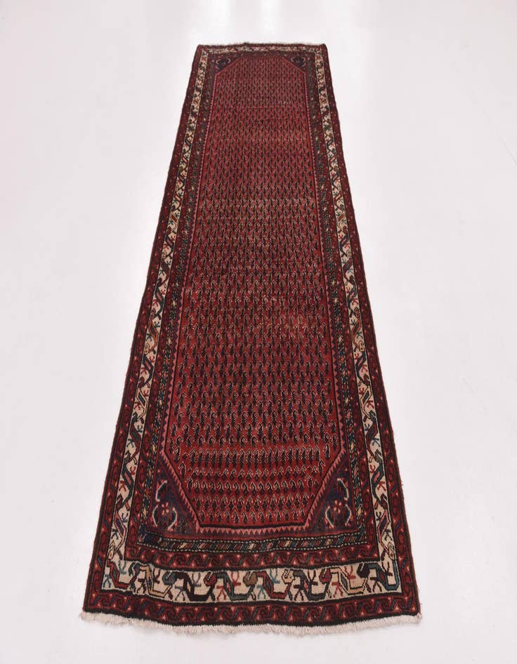 Detail image of  4' 2 x 9' 6  Hand Knotted Botemir Persian Wool Runner Rug