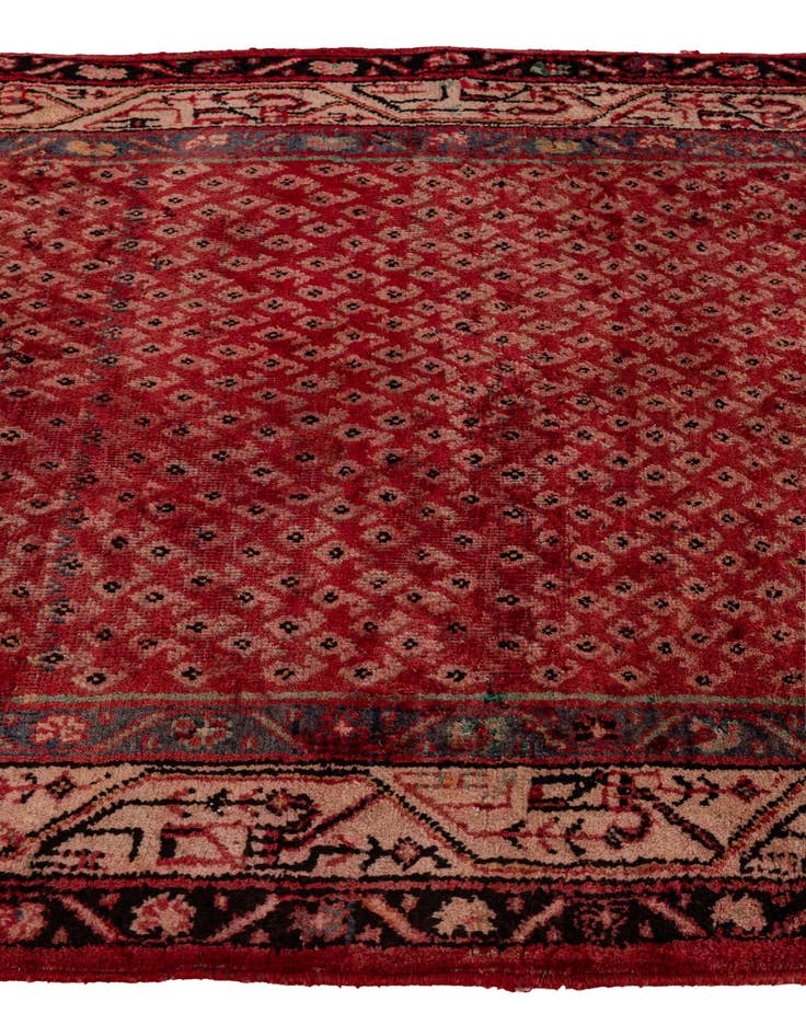 Detail image of  3' 6 x 10' 8  Hand Knotted Botemir Persian Wool Runner Rug