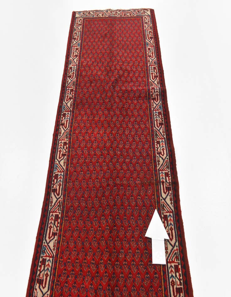 Detail image of  3' 6 x 10' 3  Hand Knotted Botemir Persian Wool Runner Rug