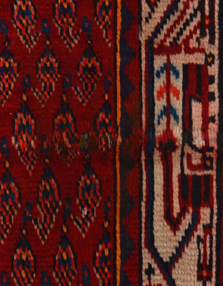Detail image of  3' 6 x 10' 3  Hand Knotted Botemir Persian Wool Runner Rug