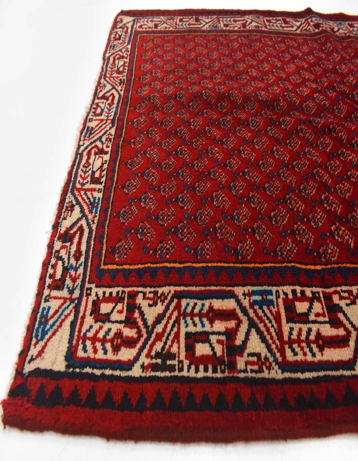 Detail image of  3' 6 x 10' 3  Hand Knotted Botemir Persian Wool Runner Rug