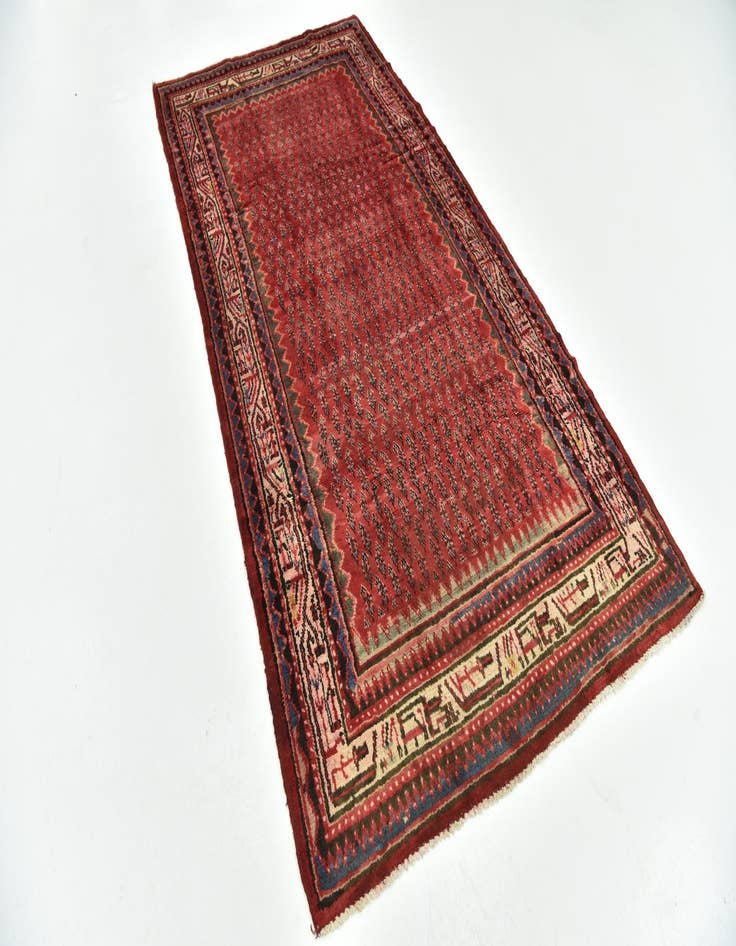 Detail image of  4' 7 x 9' 4  Hand Knotted Botemir Persian Wool Runner Rug