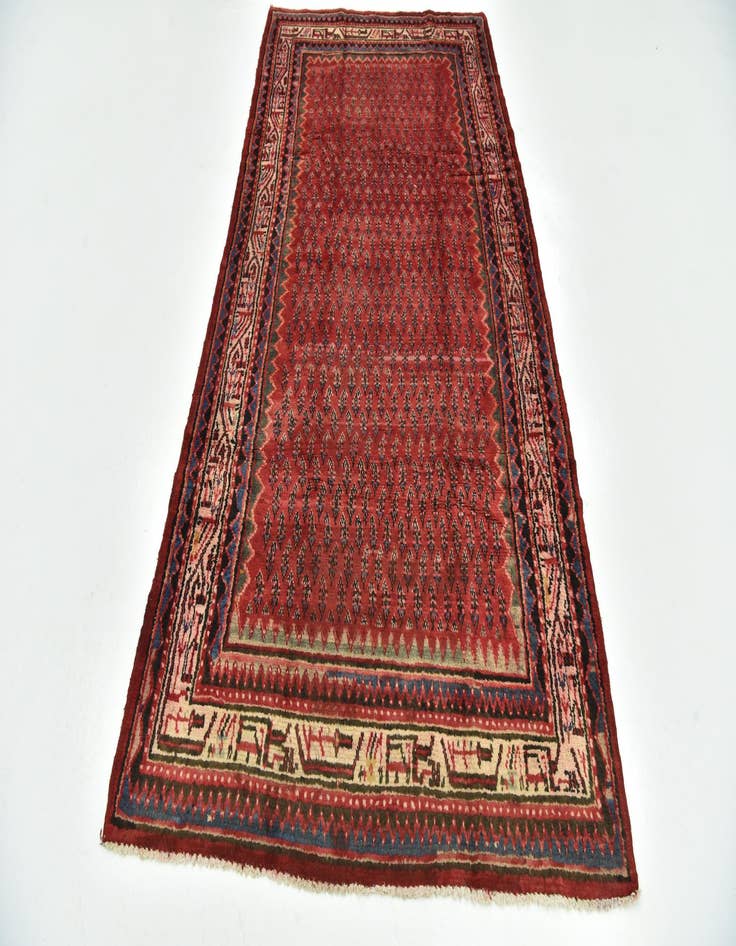 Detail image of  4' 7 x 9' 4  Hand Knotted Botemir Persian Wool Runner Rug