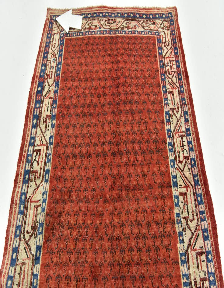 Detail image of  4' 3 x 10' 4  Hand Knotted Botemir Persian Wool Runner Rug