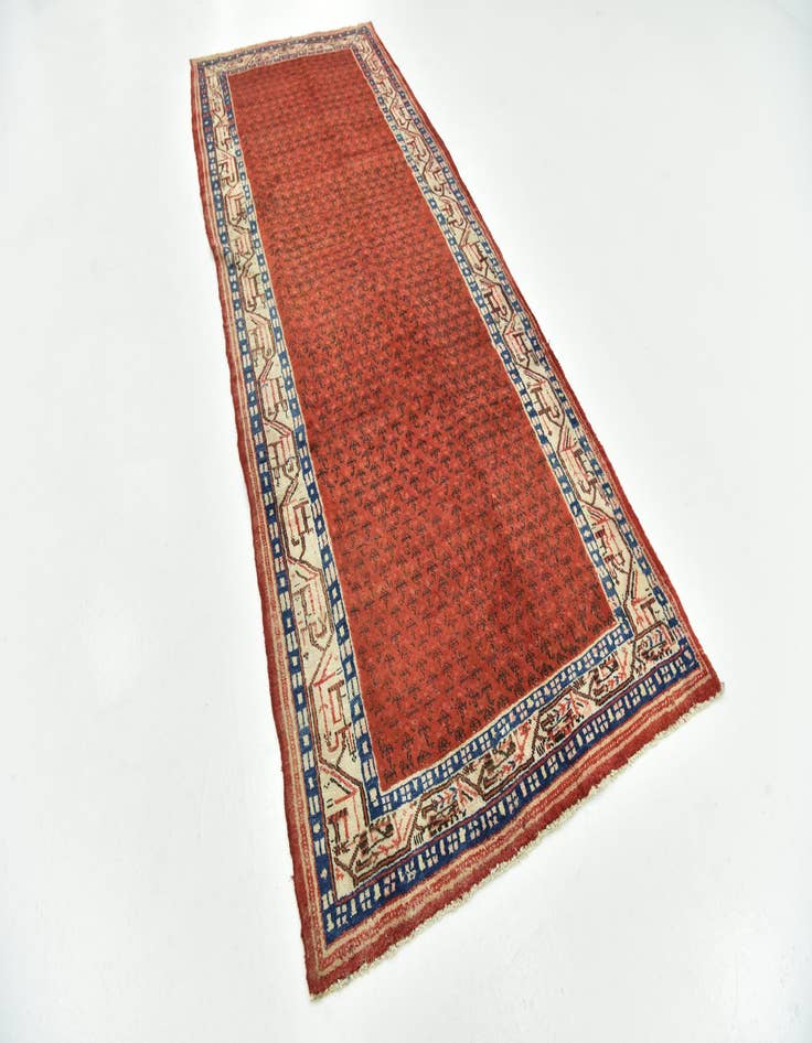 Detail image of  4' 3 x 10' 4  Hand Knotted Botemir Persian Wool Runner Rug