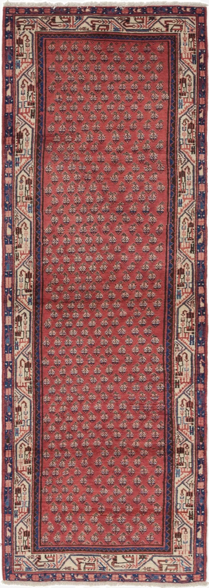  3' 7 x 11'  Hand Knotted Botemir Persian Wool Runner Rug