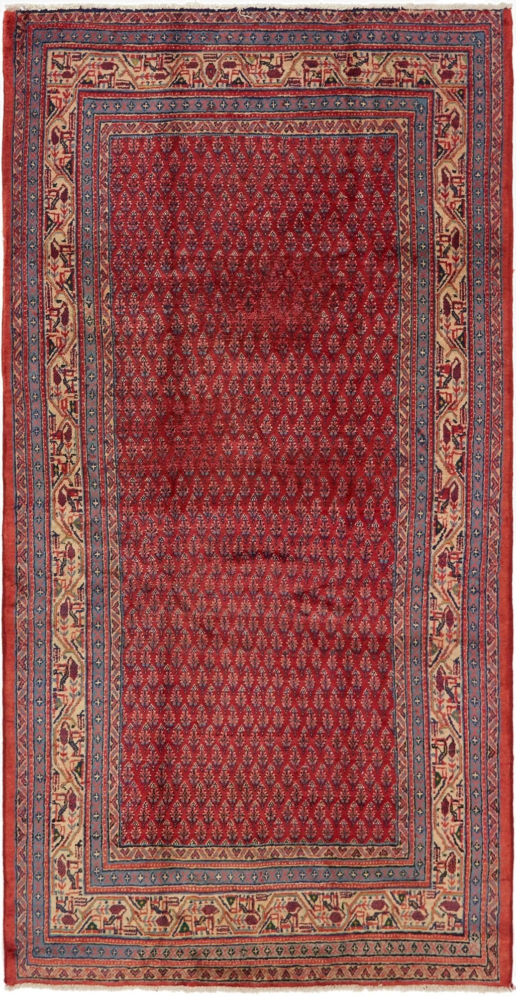  5' x 10'  Hand Knotted Botemir Persian Wool Runner Rug