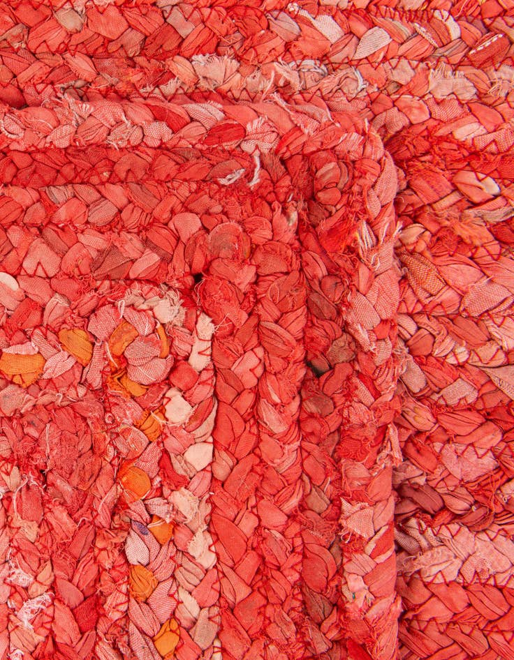 Detail image of  2' 7 x 6' 1  Hand Braided Chindi Runner Rug