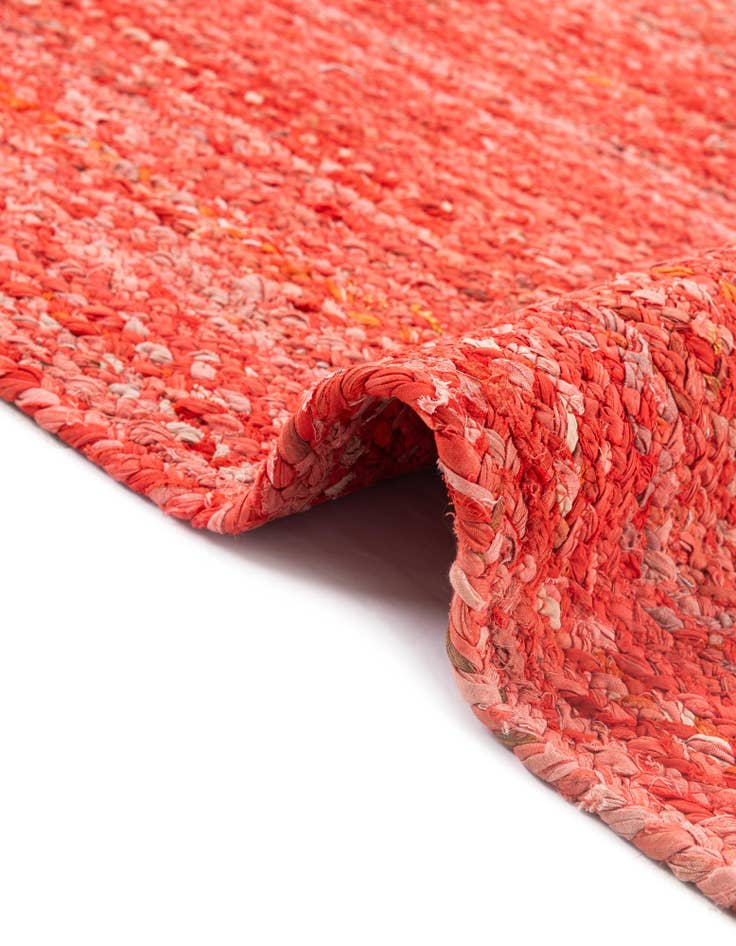 Detail image of  2' 7 x 6' 1  Hand Braided Chindi Runner Rug