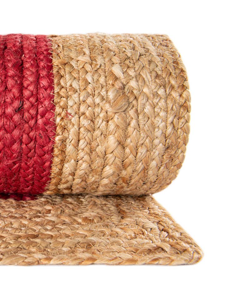 Detail image of  2' x 8'  Hand Braided Jute Runner Rug