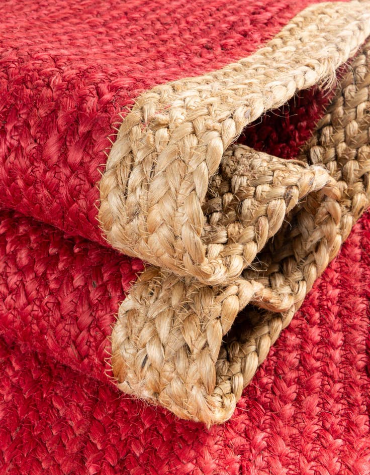 Detail image of  2' x 8'  Hand Braided Jute Runner Rug