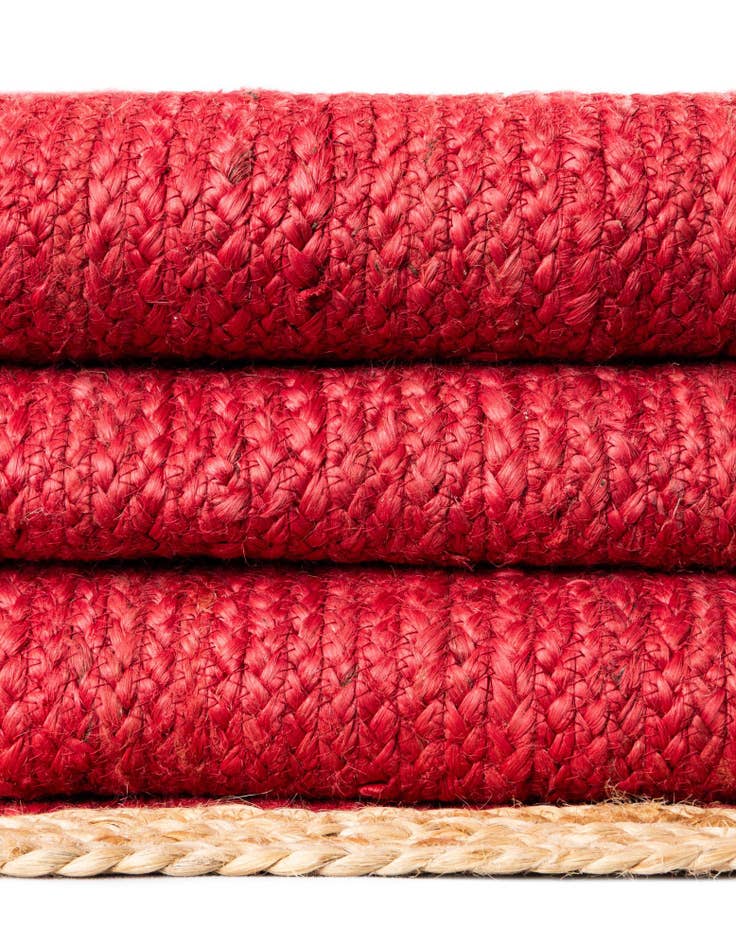 Detail image of  2' x 8'  Hand Braided Jute Runner Rug