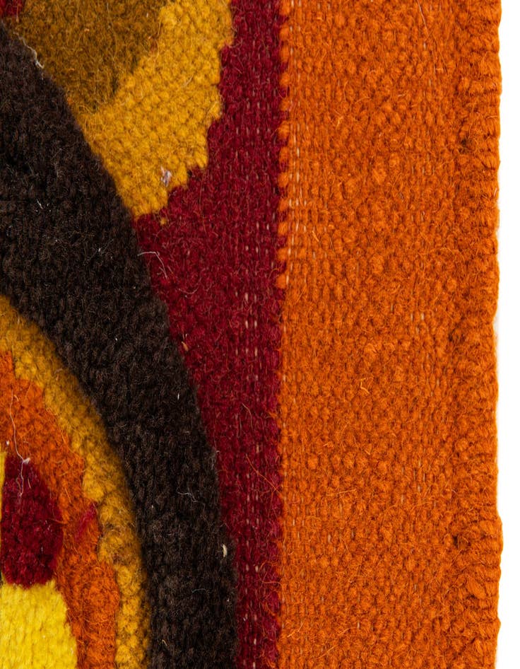 Detail image of  2' 3 x 3' 6  Hand Knotted Carved Pekin Wool Runner Rug