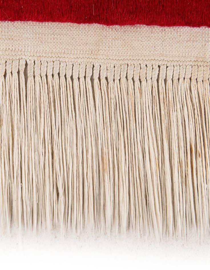 Detail image of  2' 3 x 4' 9  Hand Knotted Carved Pekin Wool Runner Rug